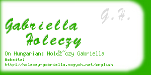 gabriella holeczy business card